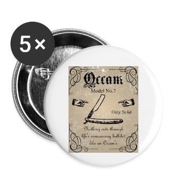 Occam's Razor - Buttons small 1''/25 mm (5-pack) - white - Front