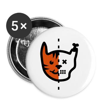 Schrödinger's Cat / Cat Called Schroedinger (3c) - Buttons small 1''/25 mm (5-pack) - white - Front