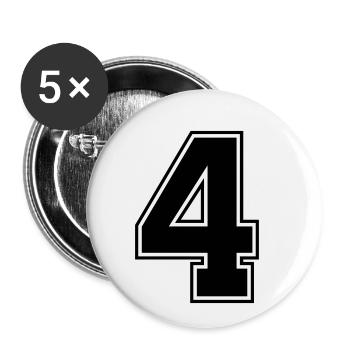4 - Buttons small 1''/25 mm (5-pack) - white - Front