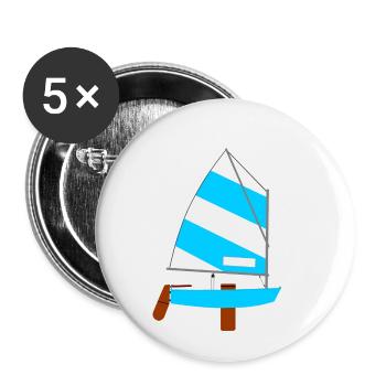 Sailing ship - Buttons small 1''/25 mm (5-pack) - white - Front