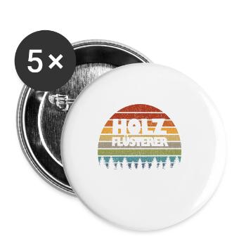 Forstwirt Waldarbeiter Holz machen Geschenk - Buttons klein 25 mm (5er Pack) - Weiß - Vorne