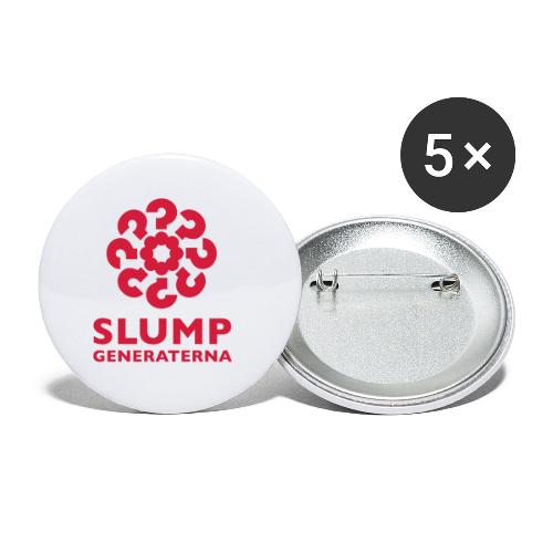Slumpgeneraterna, logo röd - Små knappar 25 mm (5-pack)
