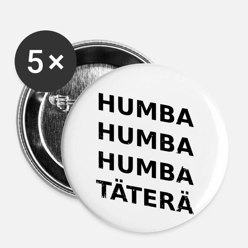 humba humba täterä vector - Buttons klein 25 mm (5er Pack) - Weiß