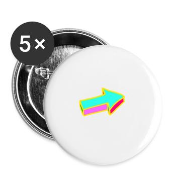 Arrow - Buttons small 1''/25 mm (5-pack) - white - Front