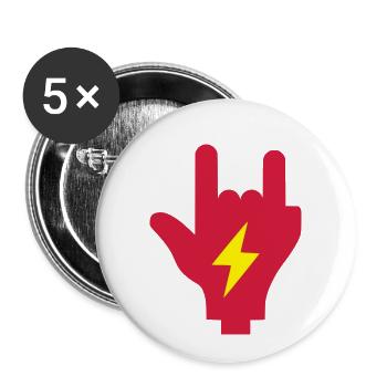 PlugHand - Buttons small 1''/25 mm (5-pack) - white - Front