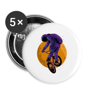 BMX / Bmx / bmx / Fahrrad / Geschenk / Jungs - Buttons klein 25 mm (5er Pack) - Weiß - Vorne