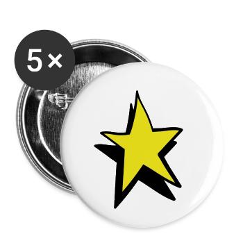 star - Buttons small 1''/25 mm (5-pack) - white - Front
