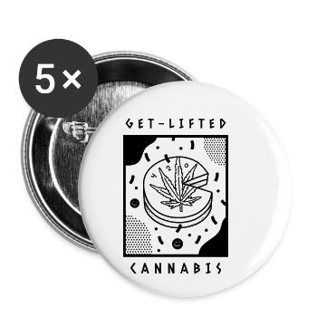 Cannabis 420 tart cake saying - Buttons small 1''/25 mm (5-pack) - white - Front