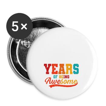 11 Years Of Being Awesome - Buttons small 1''/25 mm (5-pack) - white - Front