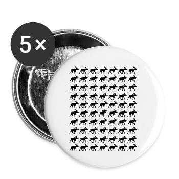 Elk l'autre élan - Lot de 5 petits badges (25 mm) - blanc - Devant