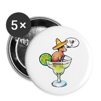 Mara + Margarita = Mararita - Buttons klein 25 mm (5er Pack) - Weiß - Vorne