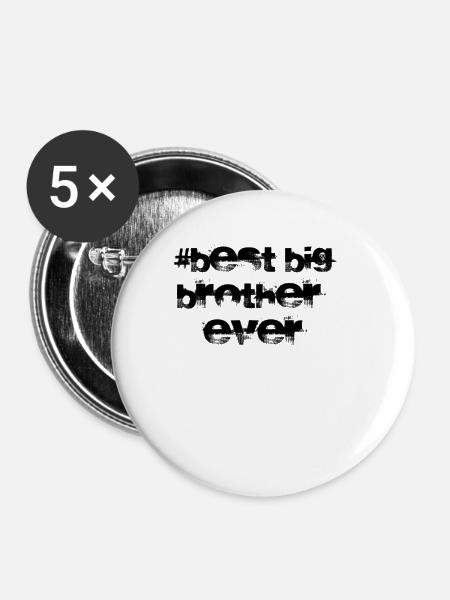 Bester Big Brother aller Zeiten - Buttons klein 25 mm (5er Pack) - Weiß