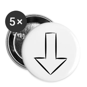 Arrow green - Buttons small 1''/25 mm (5-pack) - white - Front