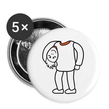 Head under the arm - Buttons small 1''/25 mm (5-pack) - white - Front