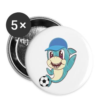 Sharki cap - Buttons klein 25 mm (5er Pack) - Weiß - Vorne