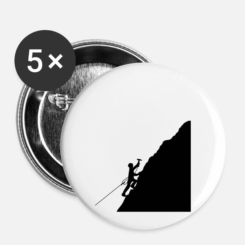Mountains Alps Mountaineering - Buttons small 1''/25 mm (5-pack) - white