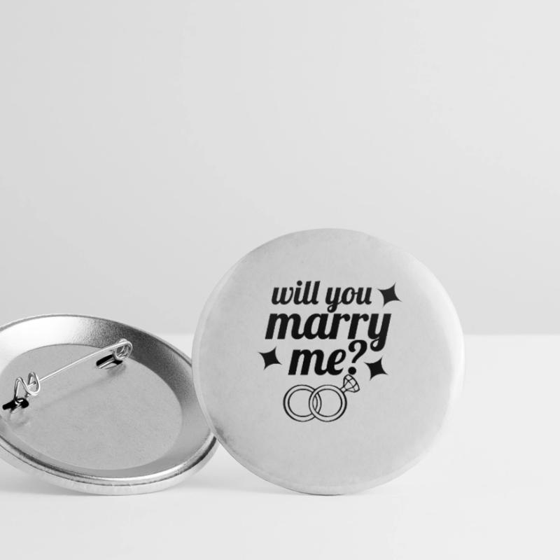 Marriage proposal engagement | Request wedding proposal Buttons small 1''/25 mm (5-pack)