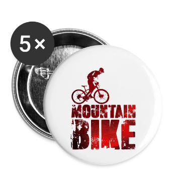 Mountain Bike - Buttons small 1''/25 mm (5-pack) - white - Front