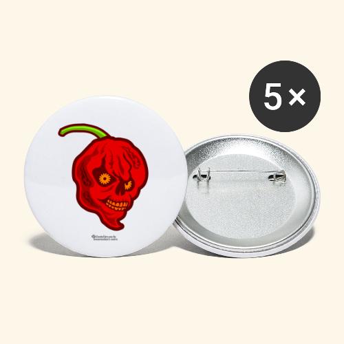 Chili Calavera - Buttons klein 25 mm (5er Pack)