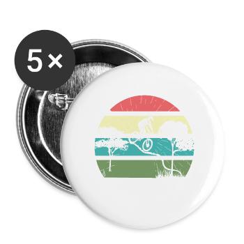 Vélos vélos vélo rétro vélo - Lot de 5 petits badges (25 mm) - blanc - Devant
