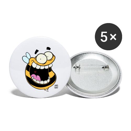 Biene verrückt - Buttons klein 25 mm (5er Pack)