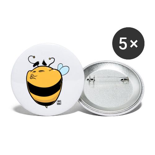 Küss mich Biene - Buttons klein 25 mm (5er Pack)