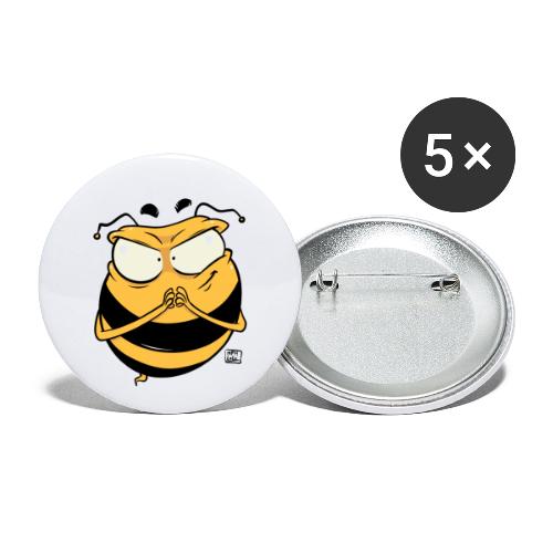 Biene fies - Buttons klein 25 mm (5er Pack)