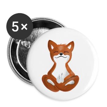 fox - Buttons small 1''/25 mm (5-pack) - white - Front