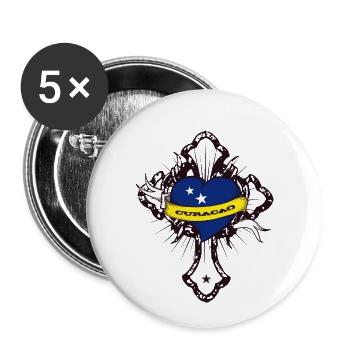 Curacao - Buttons klein 25 mm (5er Pack) - Weiß - Vorne