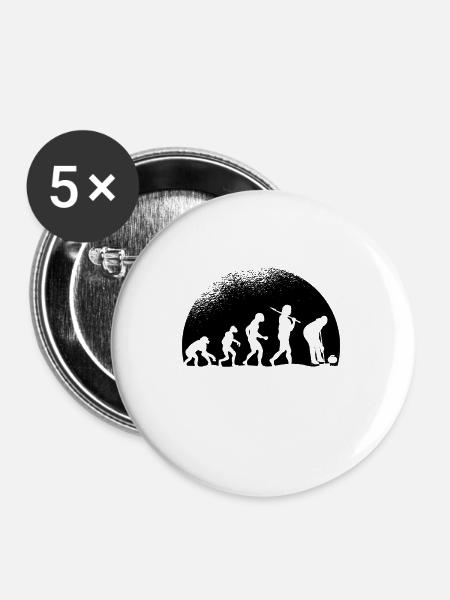 Evolution Curling - Buttons klein 25 mm (5er Pack) - Weiß