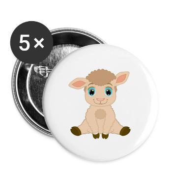 Lamb - Lamb - Buttons small 1''/25 mm (5-pack) - white - Front