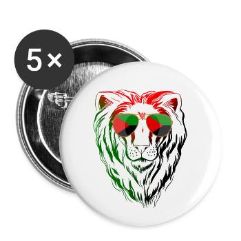 Martinique - Lot de 5 petits badges (25 mm) - blanc - Devant
