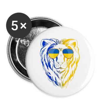 Ukraine - Lot de 5 petits badges (25 mm) - blanc - Devant