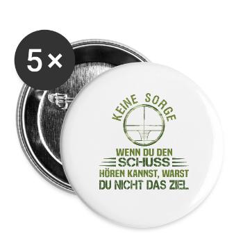 Crosshairs Gamer Saying Hunter Sports Shooter - Buttons small 1''/25 mm (5-pack) - white - Front