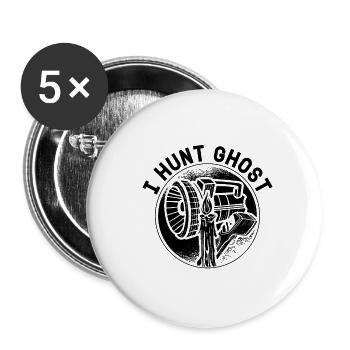 Geisterjäger Geisterjagd Paranormal Geschenkidee - Buttons klein 25 mm (5er Pack) - Weiß - Vorne