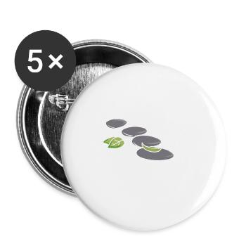 Badass Yogi - Buttons klein 25 mm (5er Pack) - Weiß - Vorne