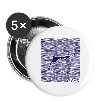 Fischland Darß-Zingst, Darss, Mer Baltique, Allemagne - Lot de 5 petits badges (25 mm) - blanc - Devant