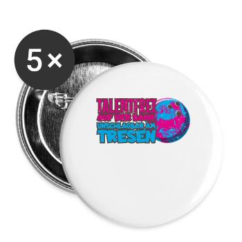 Bowling Bowler spielt Bowlingbahn Hobby Kugeln - Buttons klein 25 mm (5er Pack) - Weiß - Vorne