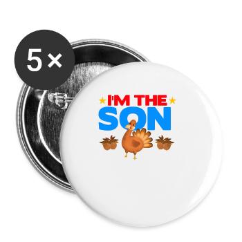 Je suis le fils de la Turquie - Lot de 5 petits badges (25 mm) - blanc - Devant