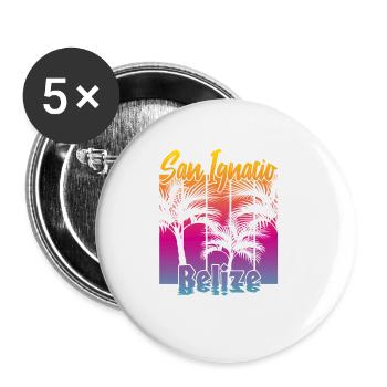 San Ignacio Belize - Buttons klein 25 mm (5er Pack) - Weiß - Vorne