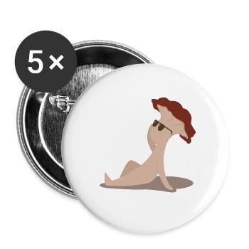 Sonnenbaden - Buttons klein 25 mm (5er Pack) - Weiß - Vorne