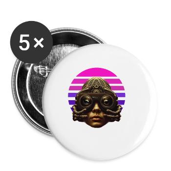 Virtual Reality Headset Future - Buttons small 1''/25 mm (5-pack) - white - Front