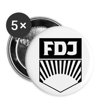 Logo de la jeunesse allemande libre FDJ (1c) - Lot de 5 petits badges (25 mm) - blanc - Devant