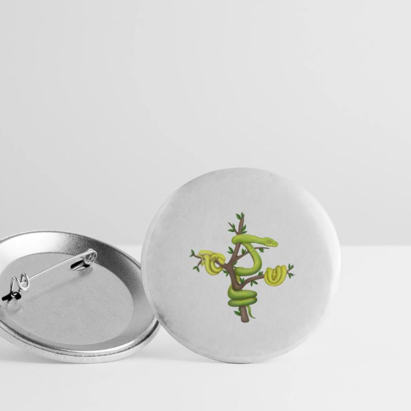 Le Python vert - Python arborescent Lot de 5 petits badges (25 mm)