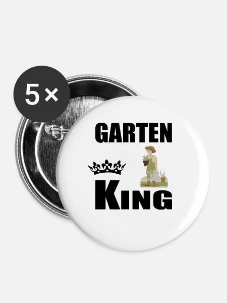 Garten - Buttons klein 25 mm (5er Pack) - Weiß