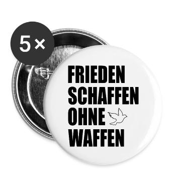 Frieden schaffen ohne waffen - Buttons klein 25 mm (5er Pack) - Weiß - Vorne