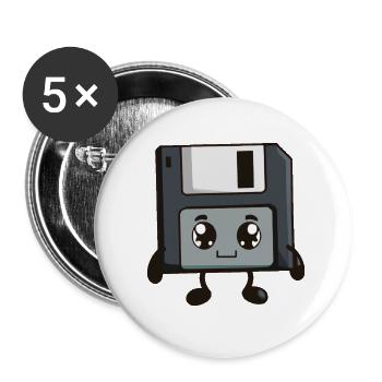 Petit ami souple - Lot de 5 petits badges (25 mm) - blanc - Devant