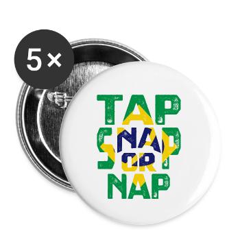 Tap Snap Or Nap - Buttons klein 25 mm (5er Pack) - Weiß - Vorne