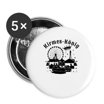 Kirmeskönig Jahrmarkt Volksfest Rummelplatz - Buttons klein 25 mm (5er Pack) - Weiß - Vorne