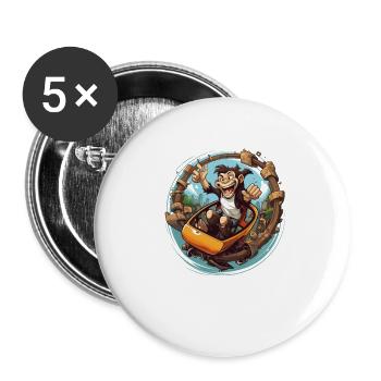 Amusement Park Fairground Fairground Game Funfair - Buttons small 1''/25 mm (5-pack) - white - Front